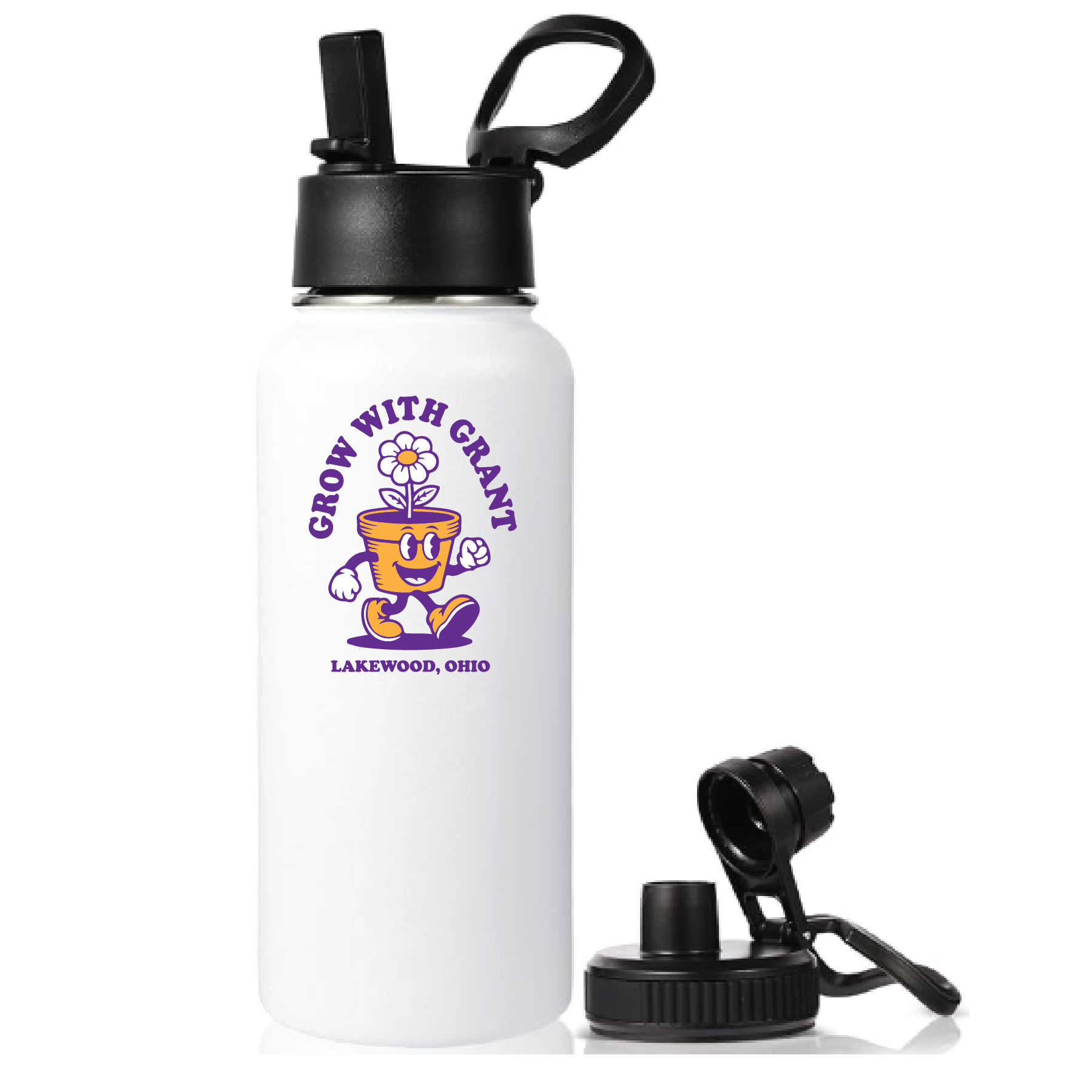 Grant- Grow With Grant- 32oz Insulated Water Bottle