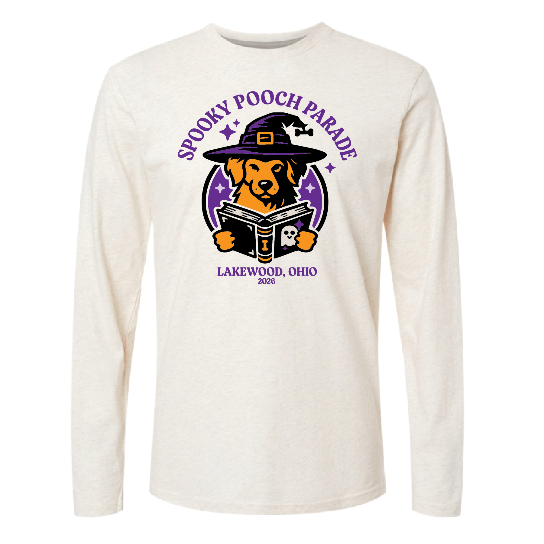 SPOOKY POOCH 2026- Dog Witch- Youth/Adult Unisex Long Sleeve Tee