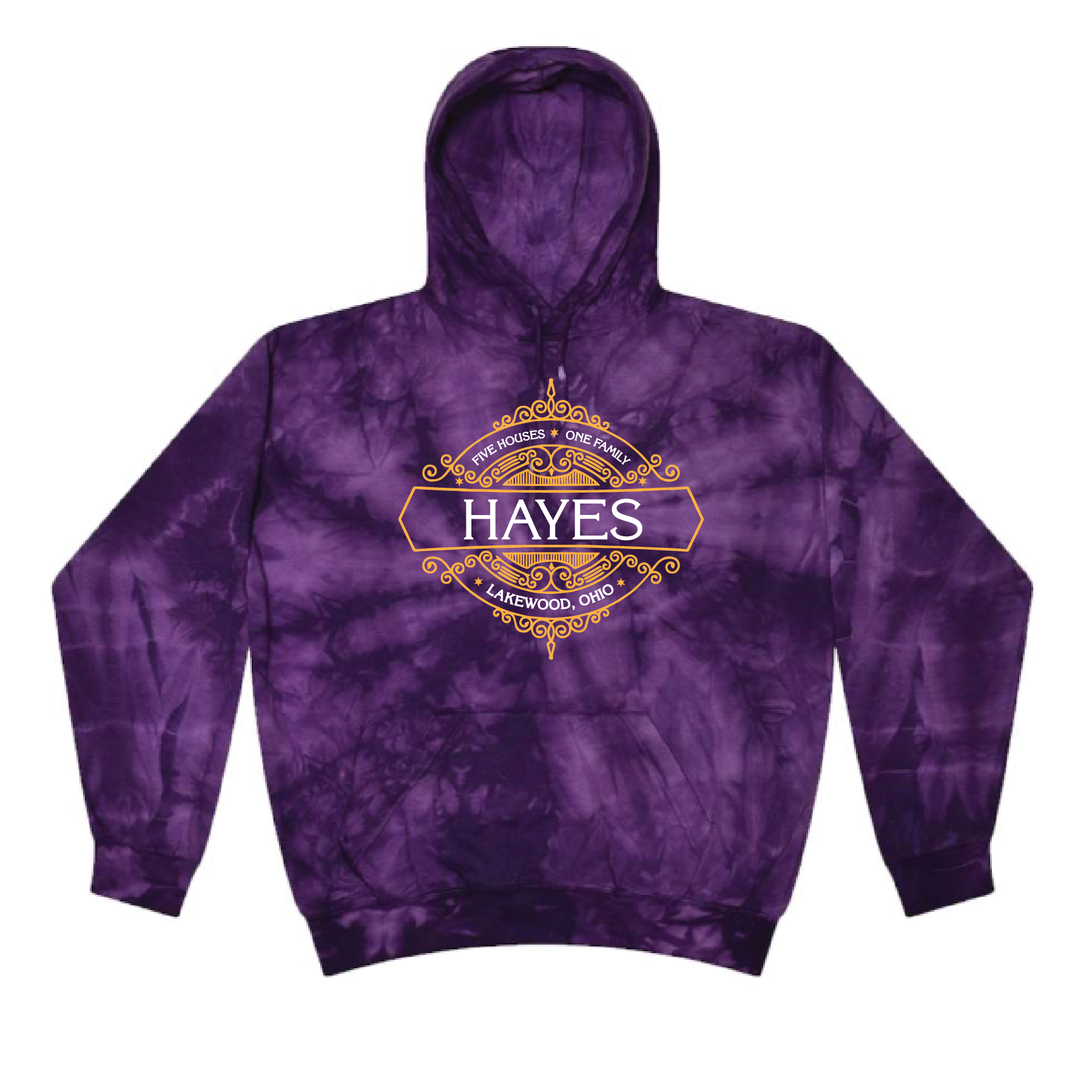 HAYES- House Crest- Adult/Youth Tie Dye Hoodie