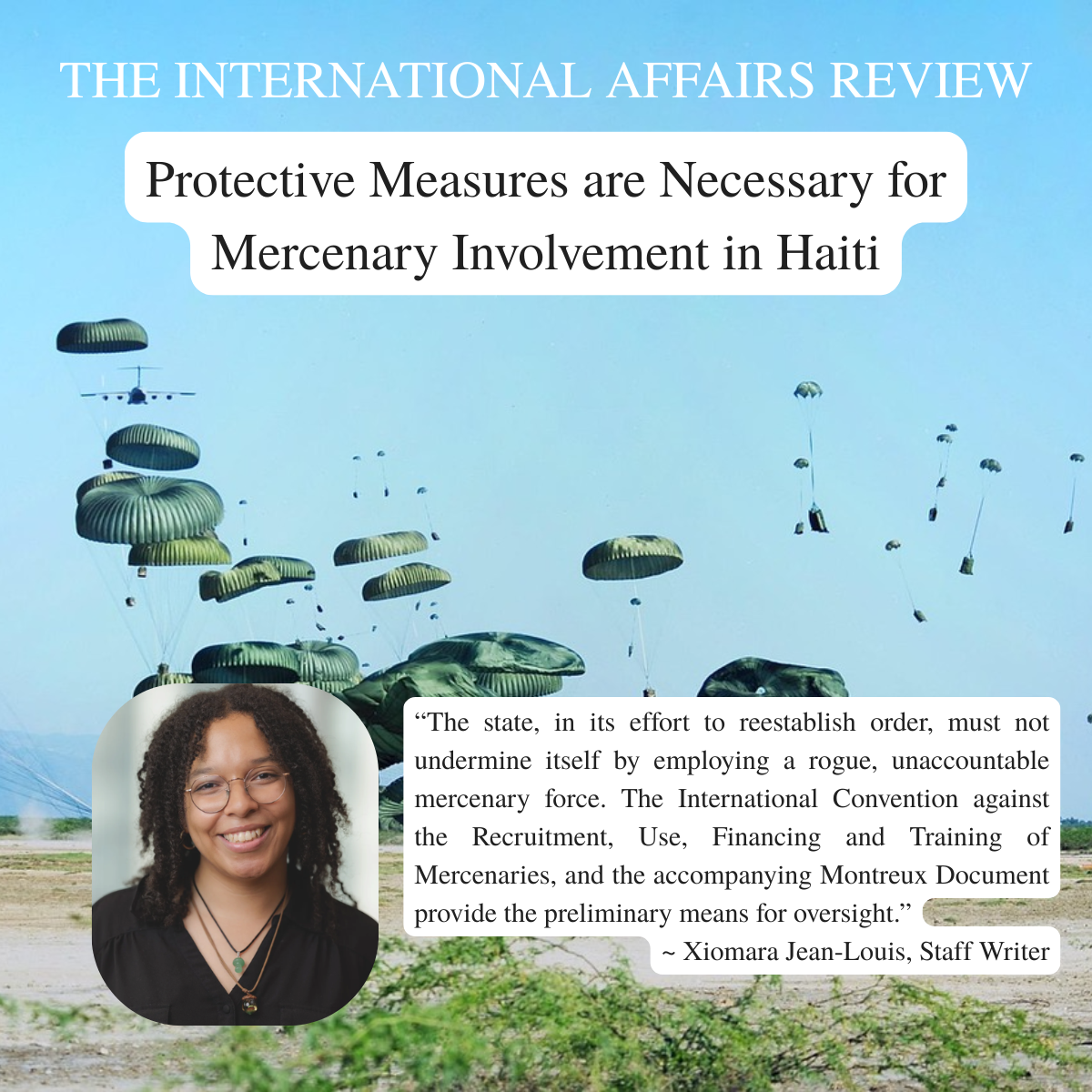 Protective Measures are Necessary for Mercenary Involvement in Haiti