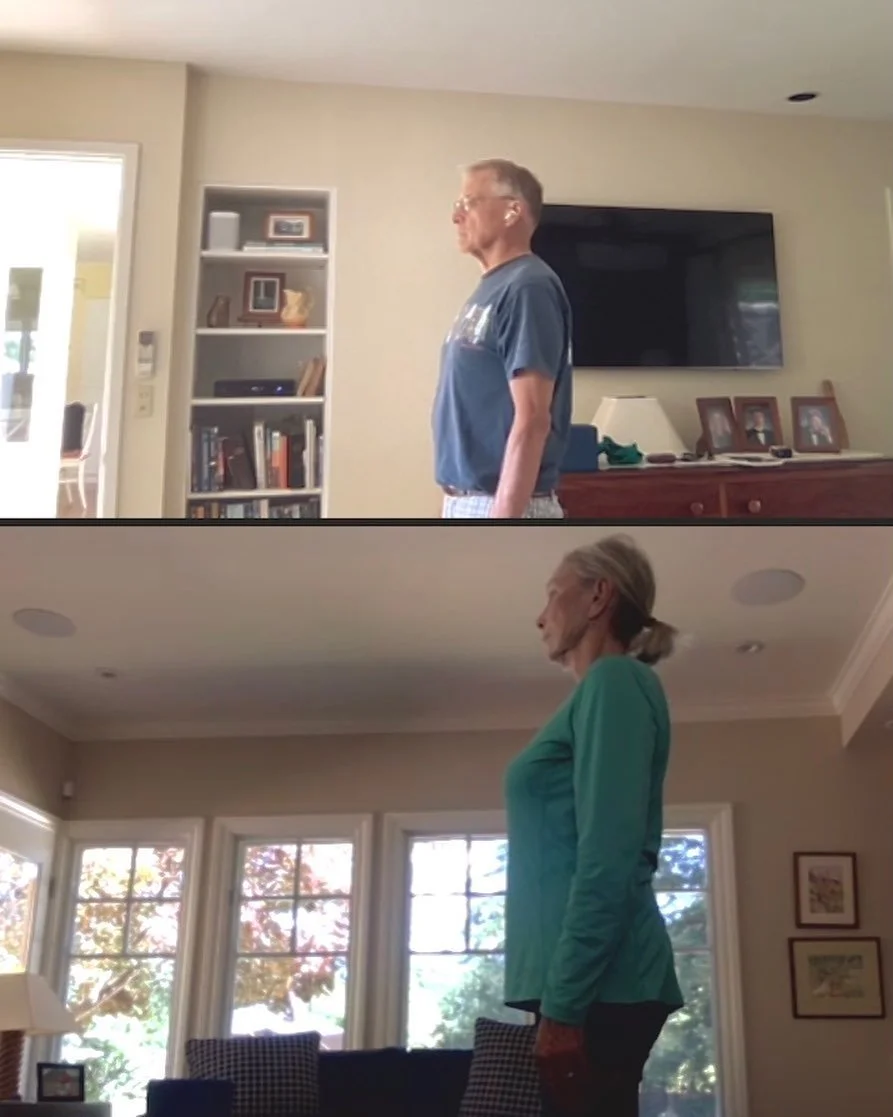 My folks &amp; their improved posture.
Weekly virtual sessions during lockdown. #upleveling