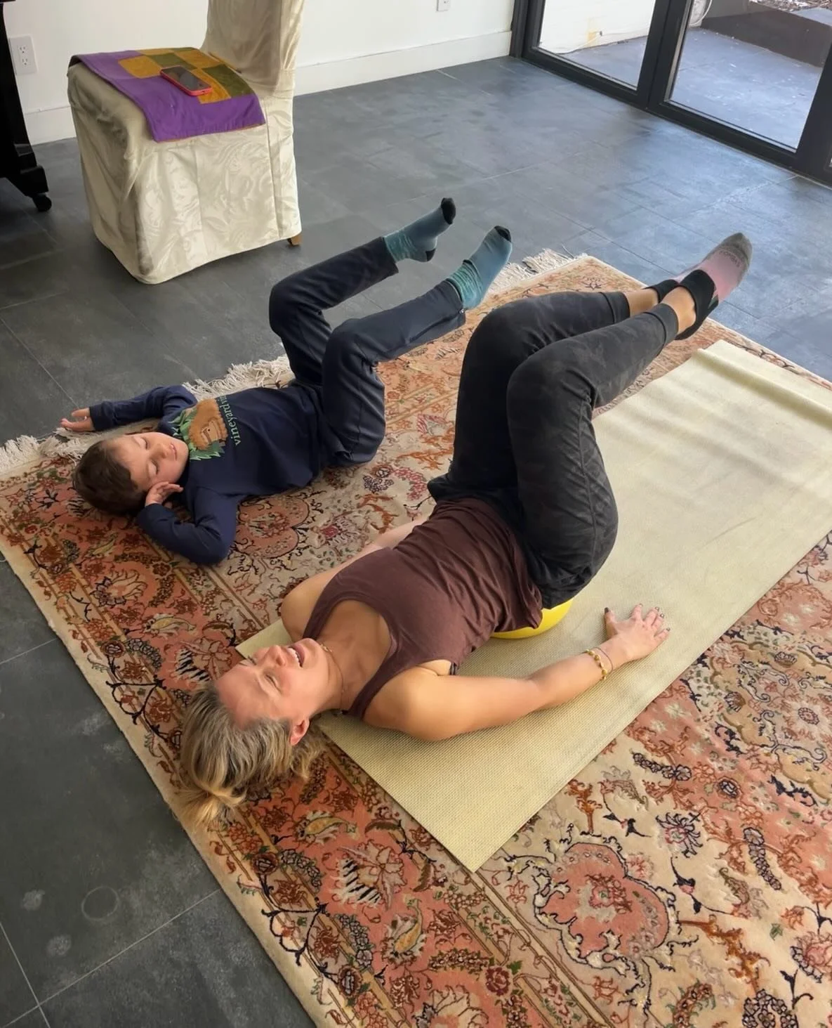 Mama&rsquo;s influence. Little Oli wanted to join. Not pressured into core work I promise!!!!!!