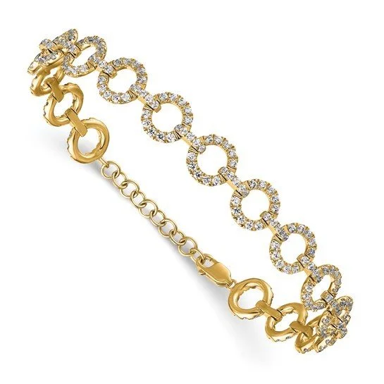 14K Lab Grown Diamond Fancy Link Bracelet
