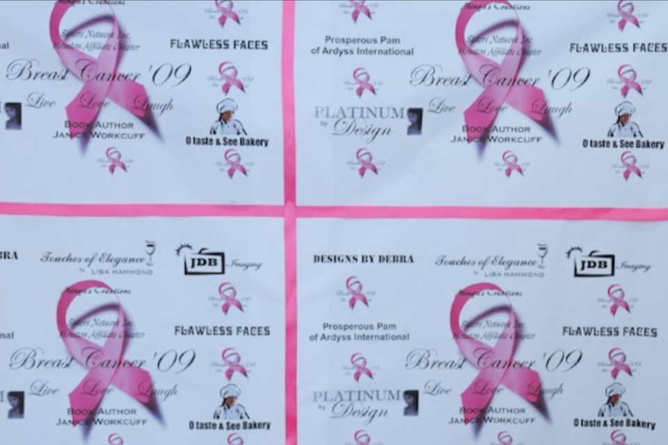 Breast Cancer Vendor Backdrop