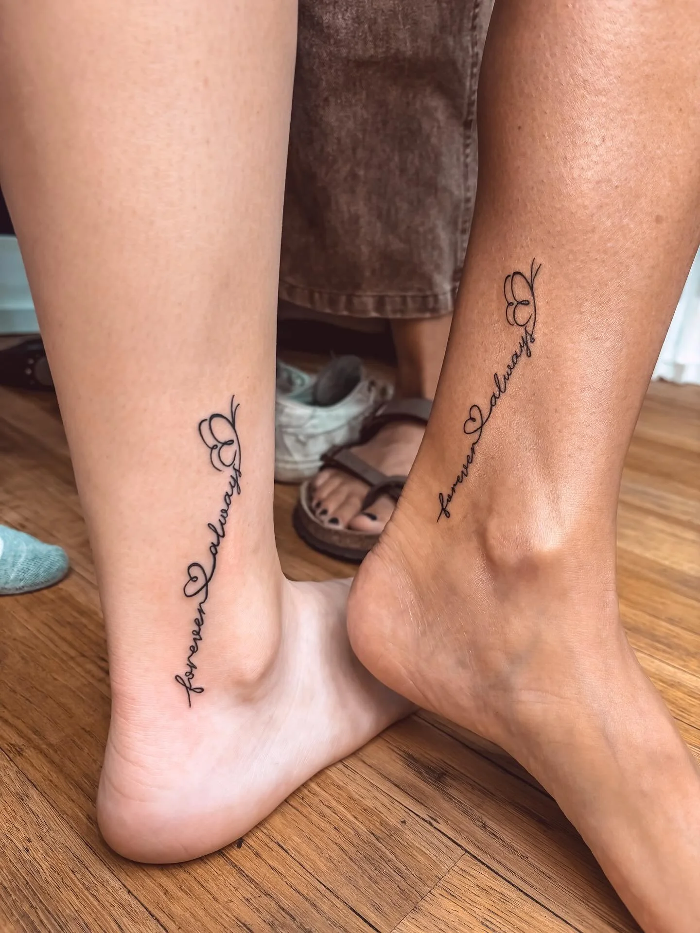 Forever 🖤 Always 🦋

Mother and Daughter matching tattoos for their first tattoos. So honored they let me be apart of their journey.

Thank you @hattie_penhollow and Ryan! 🫶