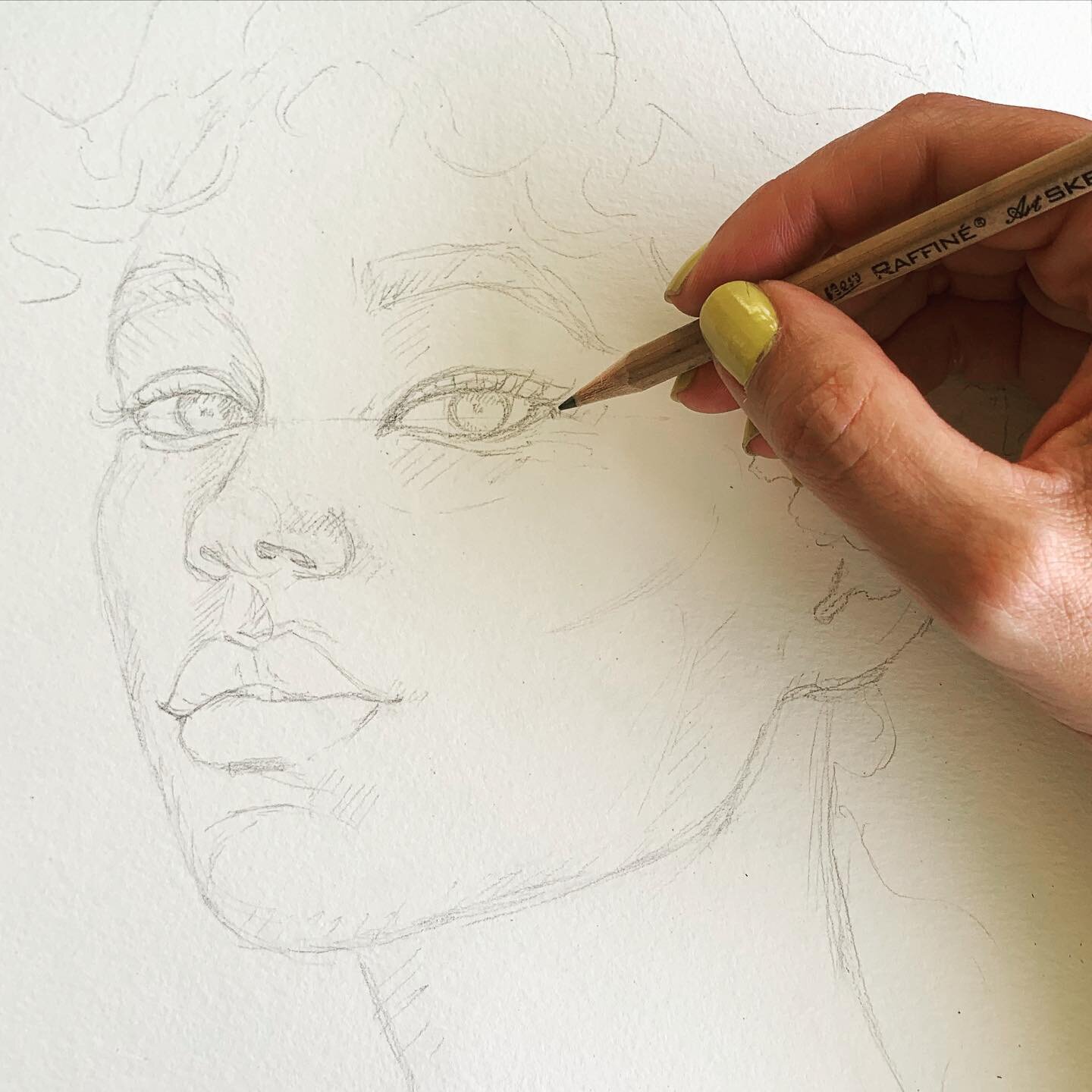 Haven&rsquo;t painted in a couple weeks and it&rsquo;s driving me CRAZY 😝 Time to get started with a quick sketch! ✏️ #letsdothis #pencilsketch #layingthefoundation