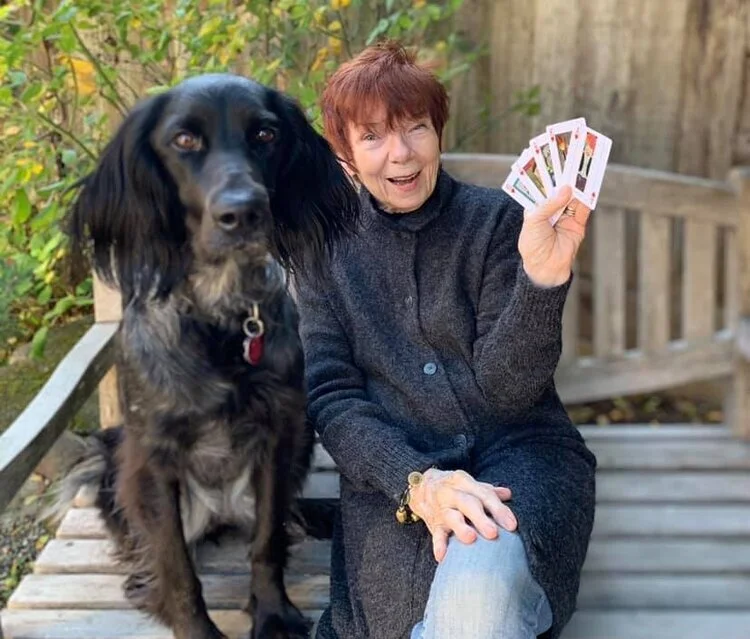 Susan with Pearl & Playing Cards
