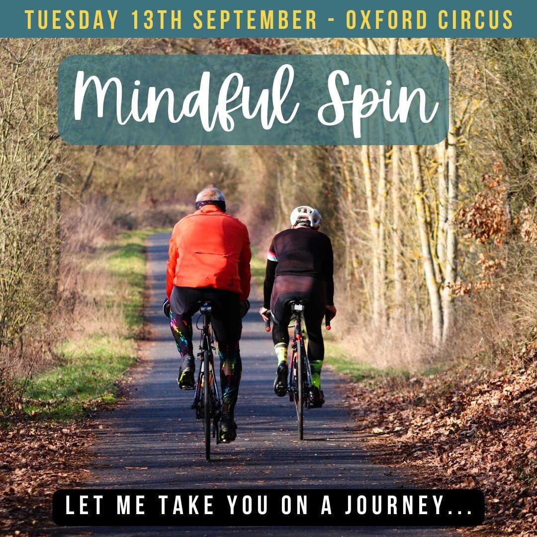 Next Tuesday 13th September, at 6:30pm we have a treat for you! Mindful spin is back for one week only!

Set to an epic classic rock playlist, Sam will be guiding you on a mindful journey as we climb hills and mountains, as we sprint to our ultimate 