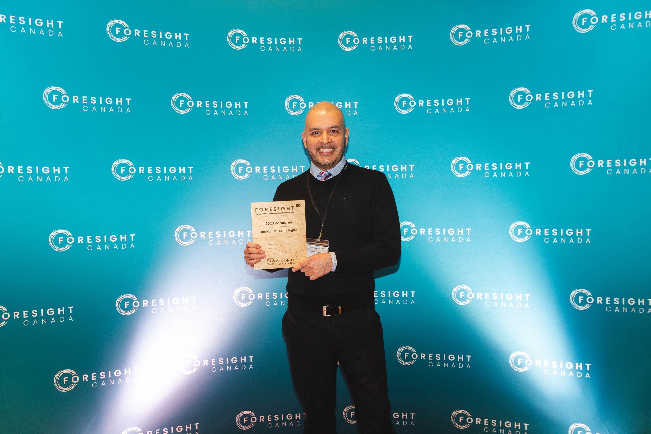 Rockburst CEO, Oscar Malpica receiving our nomination.