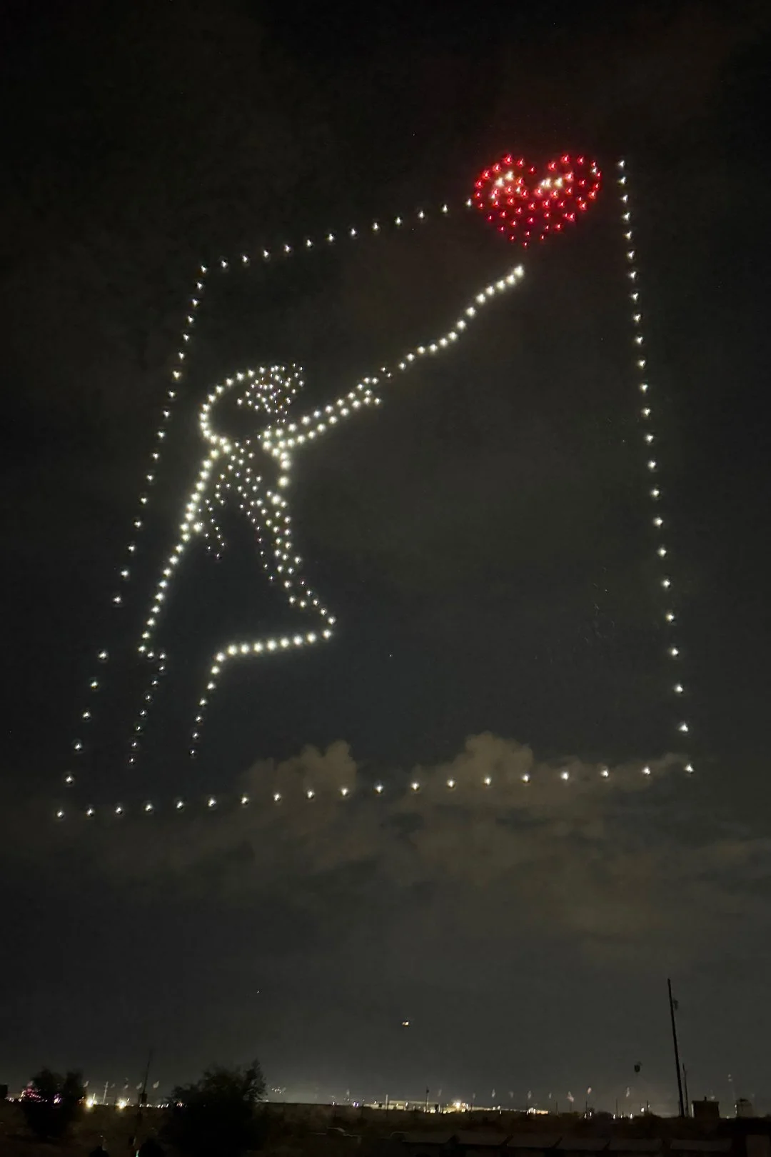 I had an amazing opportunity to help with a drone show during Albuquerque's Balloon Fiesta. I loved this image during the show.