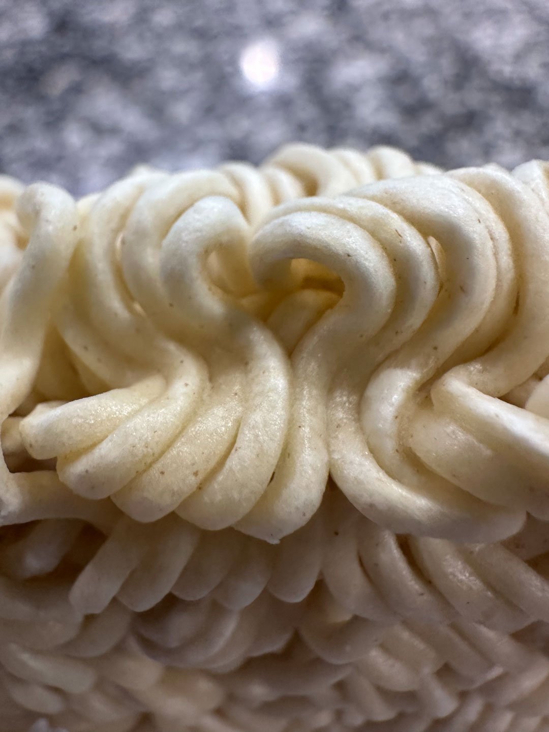 My mom was visiting and our friend Julie Farley Majoue wanted to find a heart to text to us while we were together. "I am making my kids some Ramen noodles and there it was!"