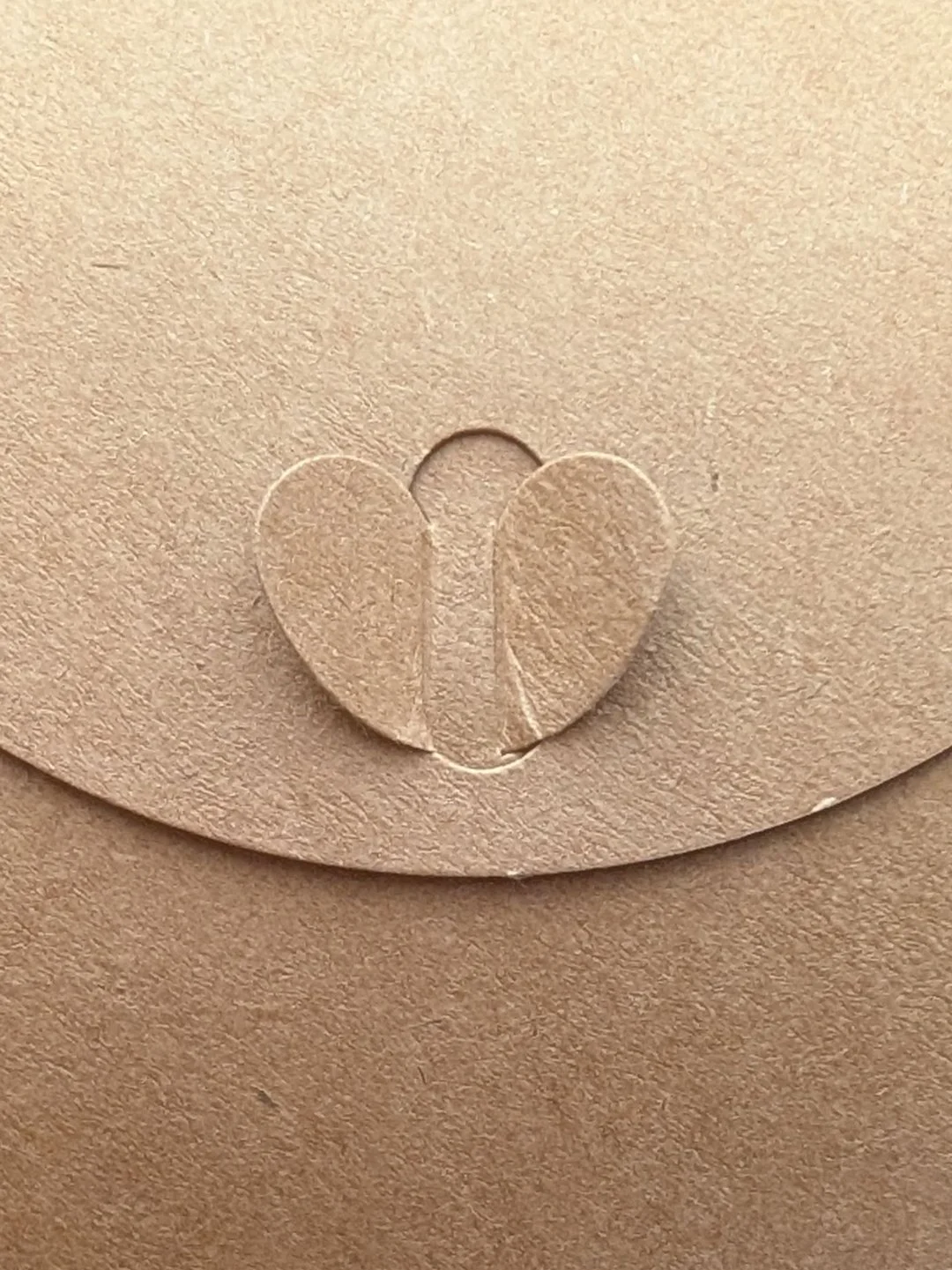 This heart is an envelope closure! Chenelle Houston of Utah captured this photo.