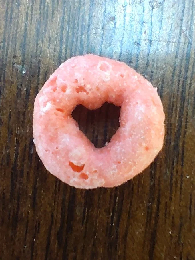 "With love, Toucan Sam." - Allie Timmins of Utah found this cereal heart!