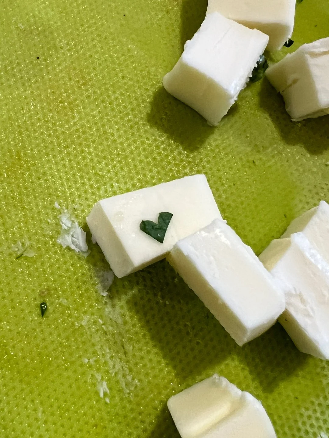 Parsley heart on a butter cube. Yum! This photo was captured by Erica Redline of New Mexico.