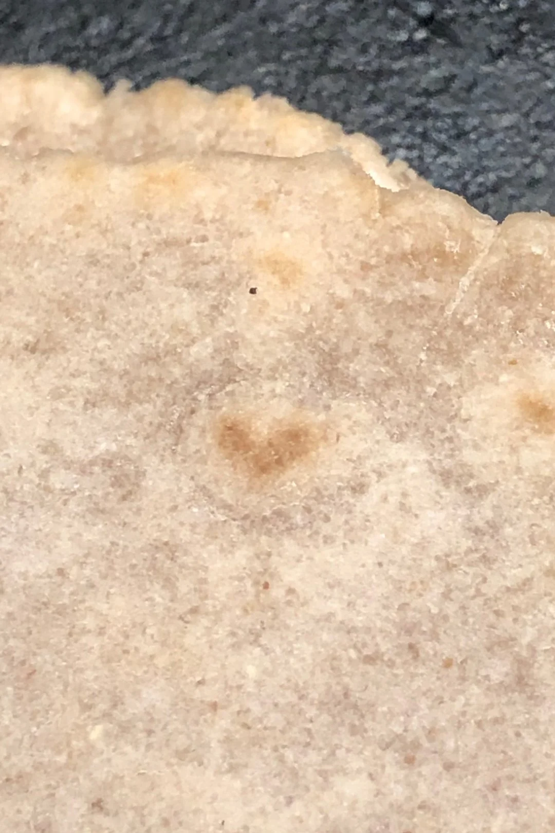 "A sweet little heart on homemade cassava tortillas." - Corva Rose of New Mexico