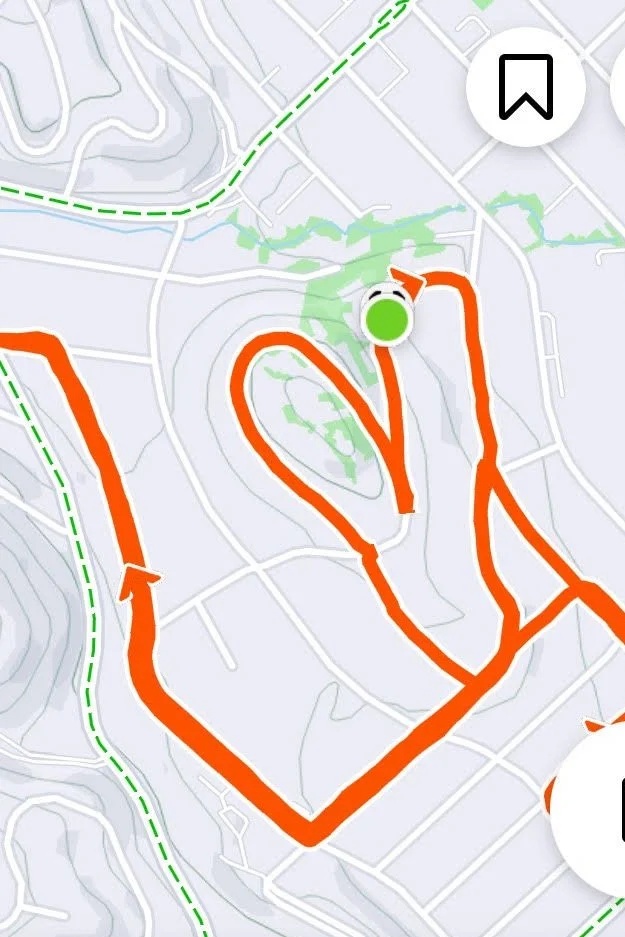 "Made a sort-of heart on my run this morning!" - Tekla Johnson of Minnesota