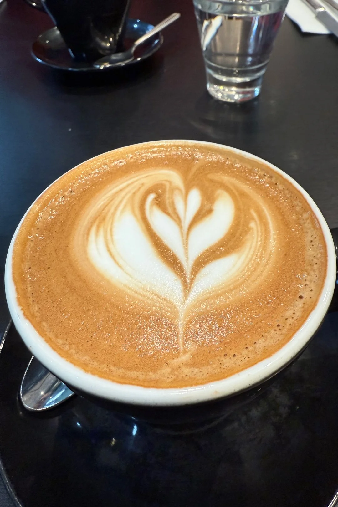 My first coffee in Brisbane, Australia, after a long flight and checking into our hotel that was next door to The Coffee Club Cafe. I was delighted my first coffee in a new country was graced with a heart!