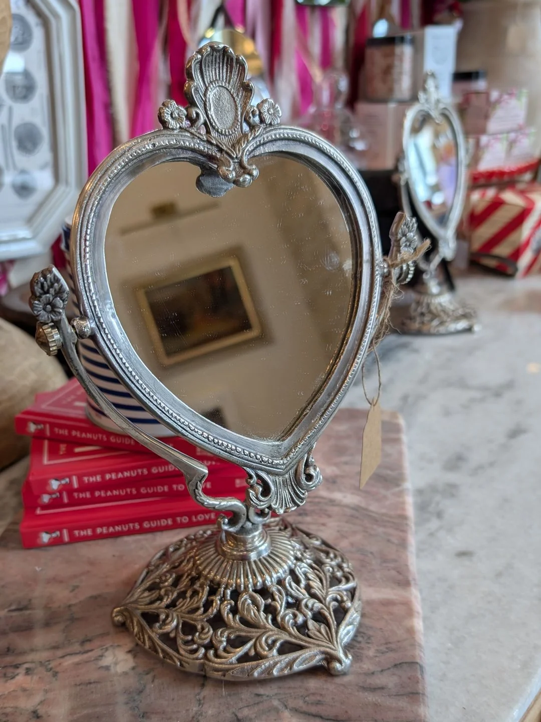 This darling vanity mirror was captured by Chenelle Houston at a cute boutique in Midway, Utah.
