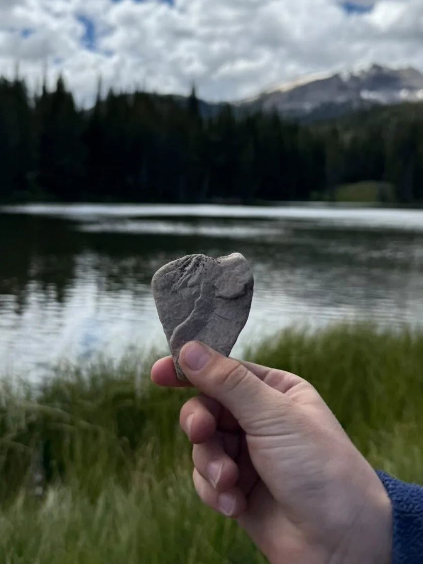 "James found this cute heart shaped rock on our hike today." - Catherine Grandy of Wyoming