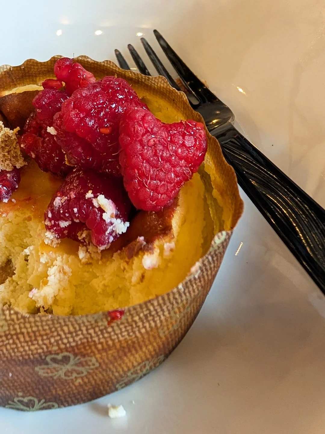 Chenelle Houston captured this raspberry heart on a piece of cheesecake at the Dainty Pear restaurant in Midway, Utah.