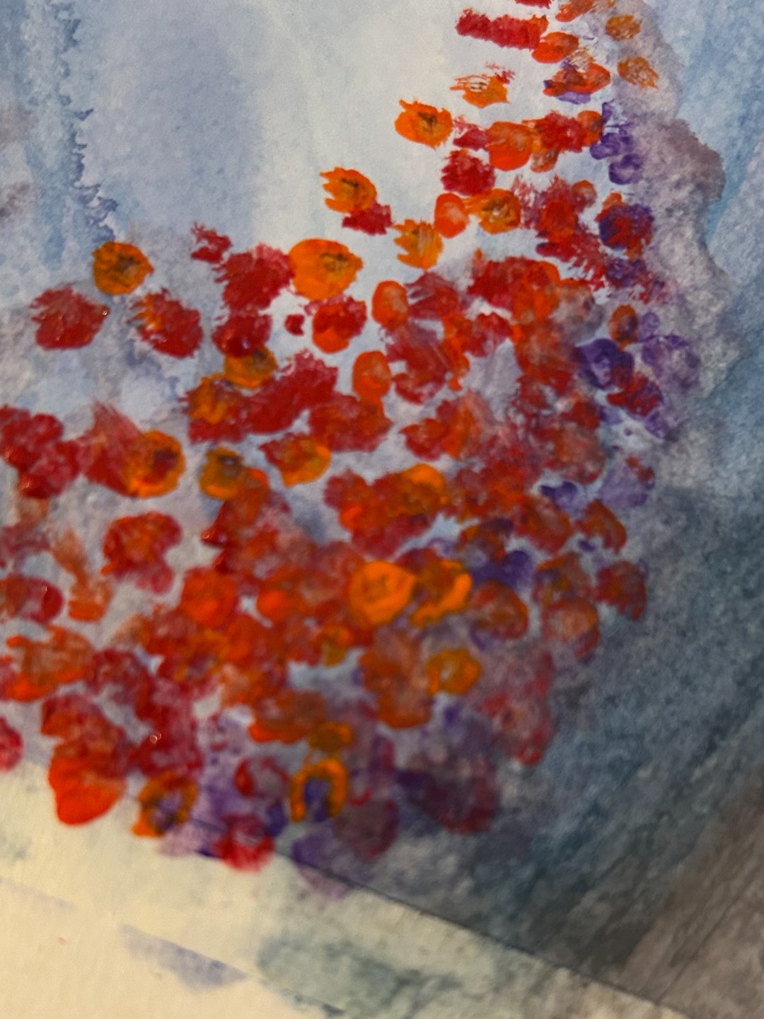 "I painted last night and came across this red heart that I had put on there without knowing." - Brittny Goodsell of Washington.