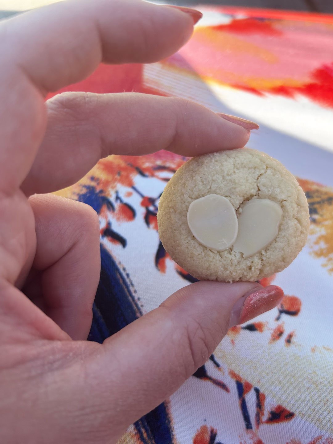 Almond cookie heart captured by Brittny Goodsell of Washington.
