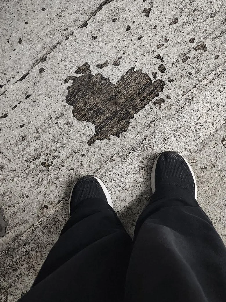 This heart was captured in a parking lot by Chelsea Haining of Washington.