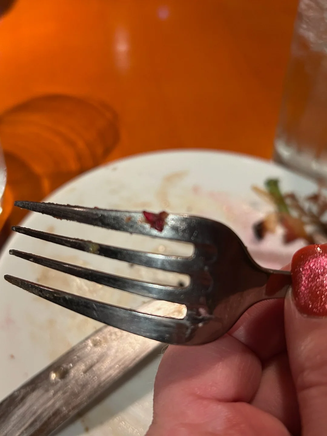 This heart was spotted by Brittny Goodsell during a dinner with longtime friends.