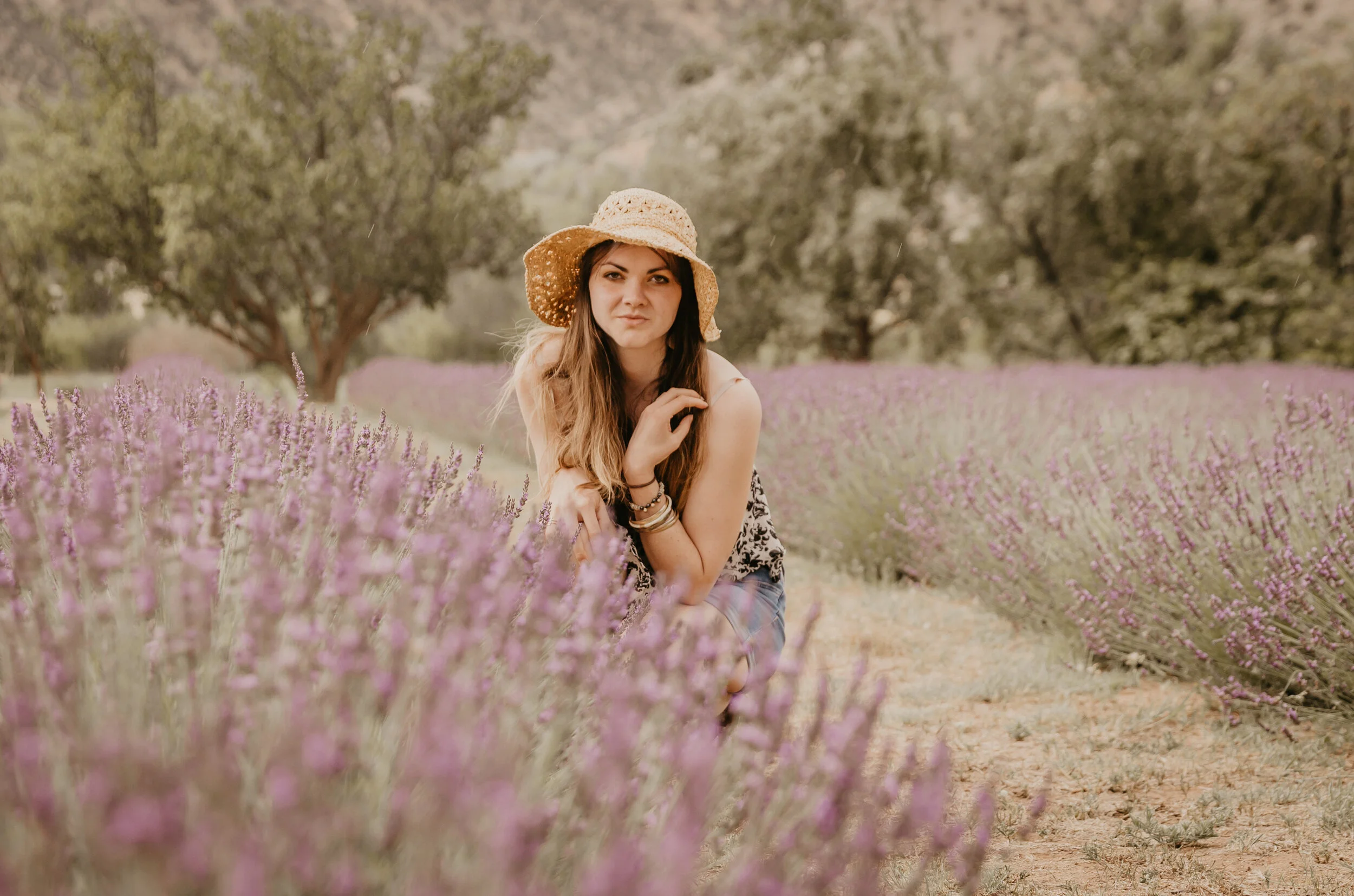 Rachelle at the Purple Adobe Lavender Farm