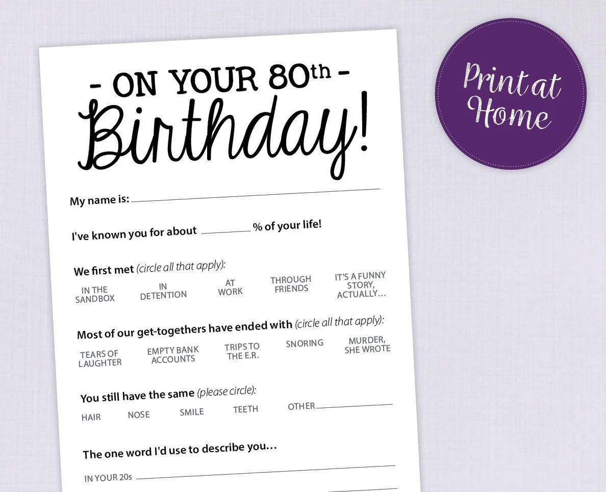 80th Birthday Party Game Card, Funny Milestone Printable PDF — Erin Murphy Design 80th-birthday-party-game-card-funny-milestone-printable-pdf-erin-murphy-design