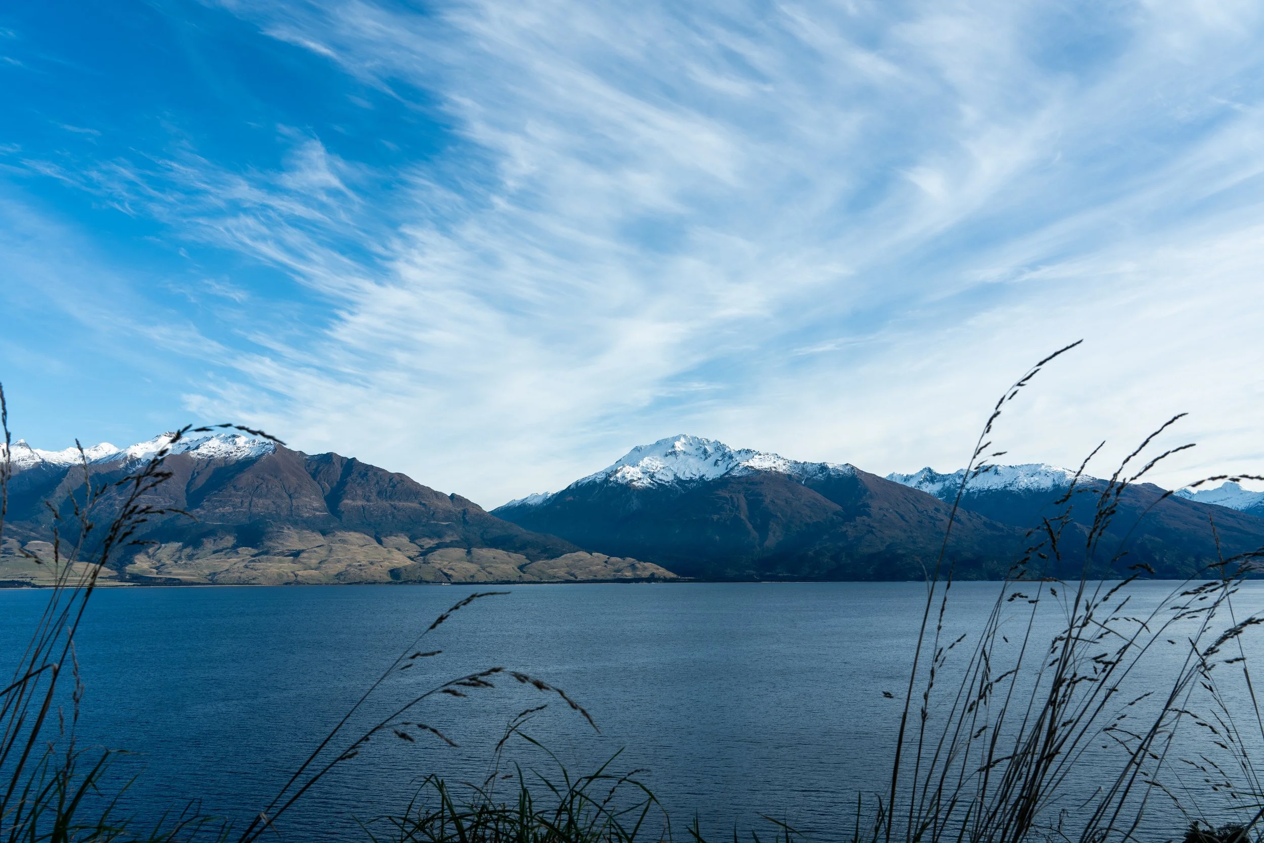 A photo taken by Rochelle in New Zealand, overlooking a lake.