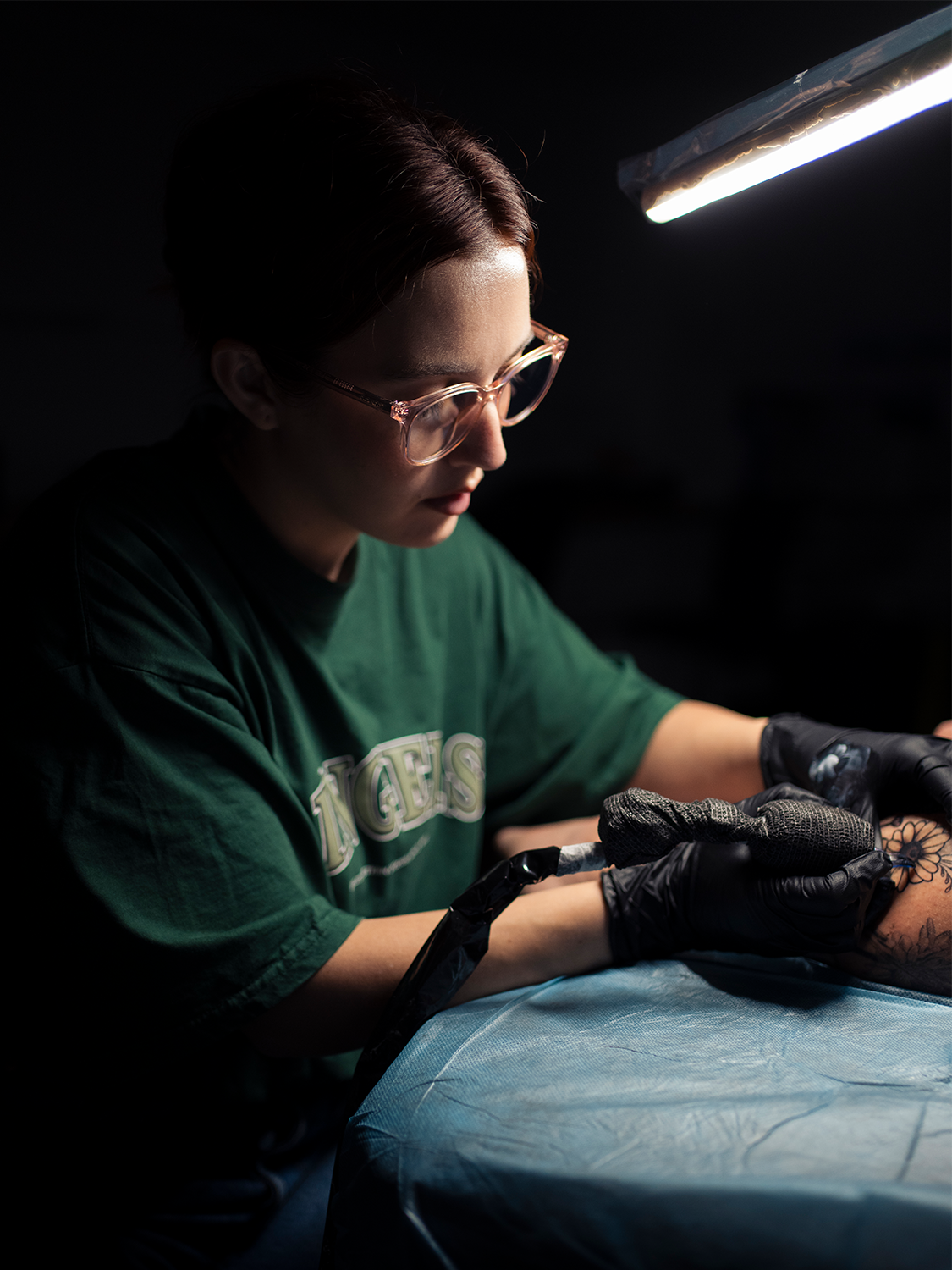 Rochelle tattooing.