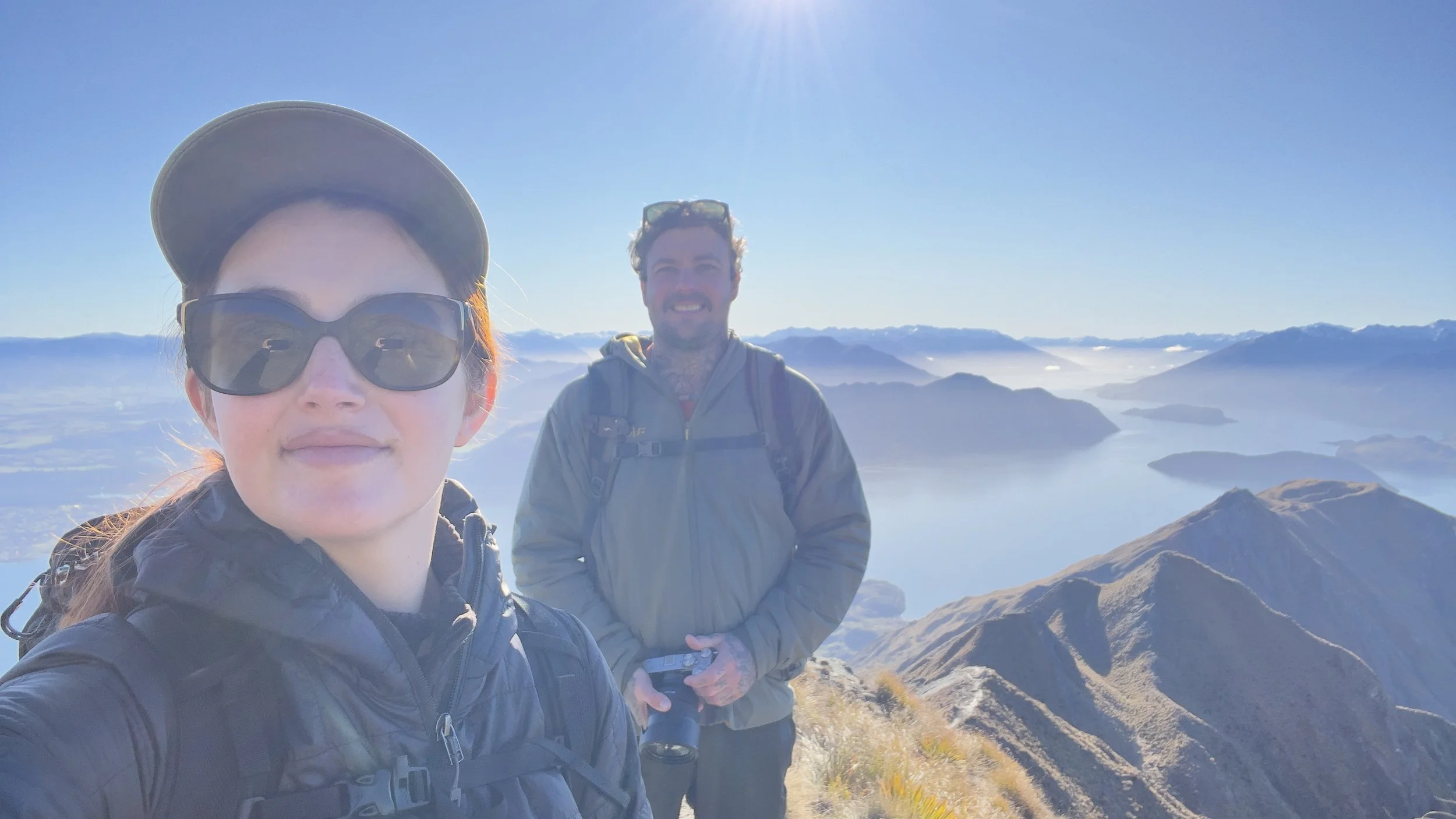 Rochelle and her husband James, taken on the Roys Peak hike in New Zealand.