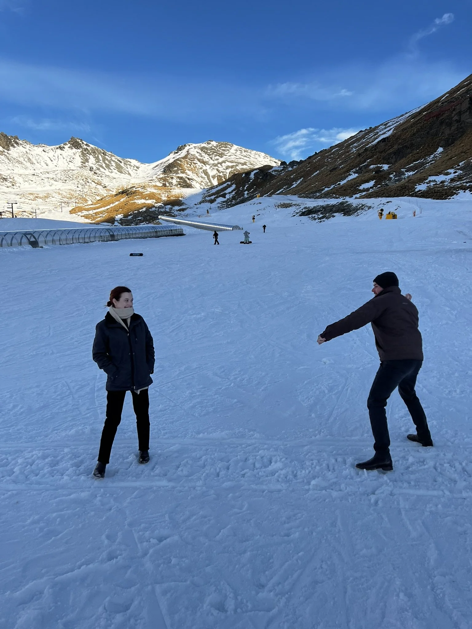 Rochelle and her husband James at The Remarkables, New Zealand.