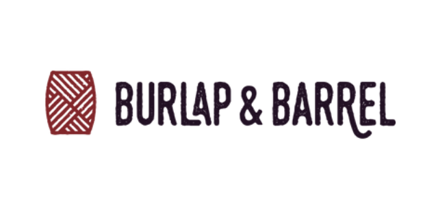 The logo of food content marketing writer Jacqueline Raposo client Burlap & Barrel