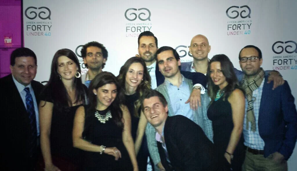 With friends, family and fellow recipients.