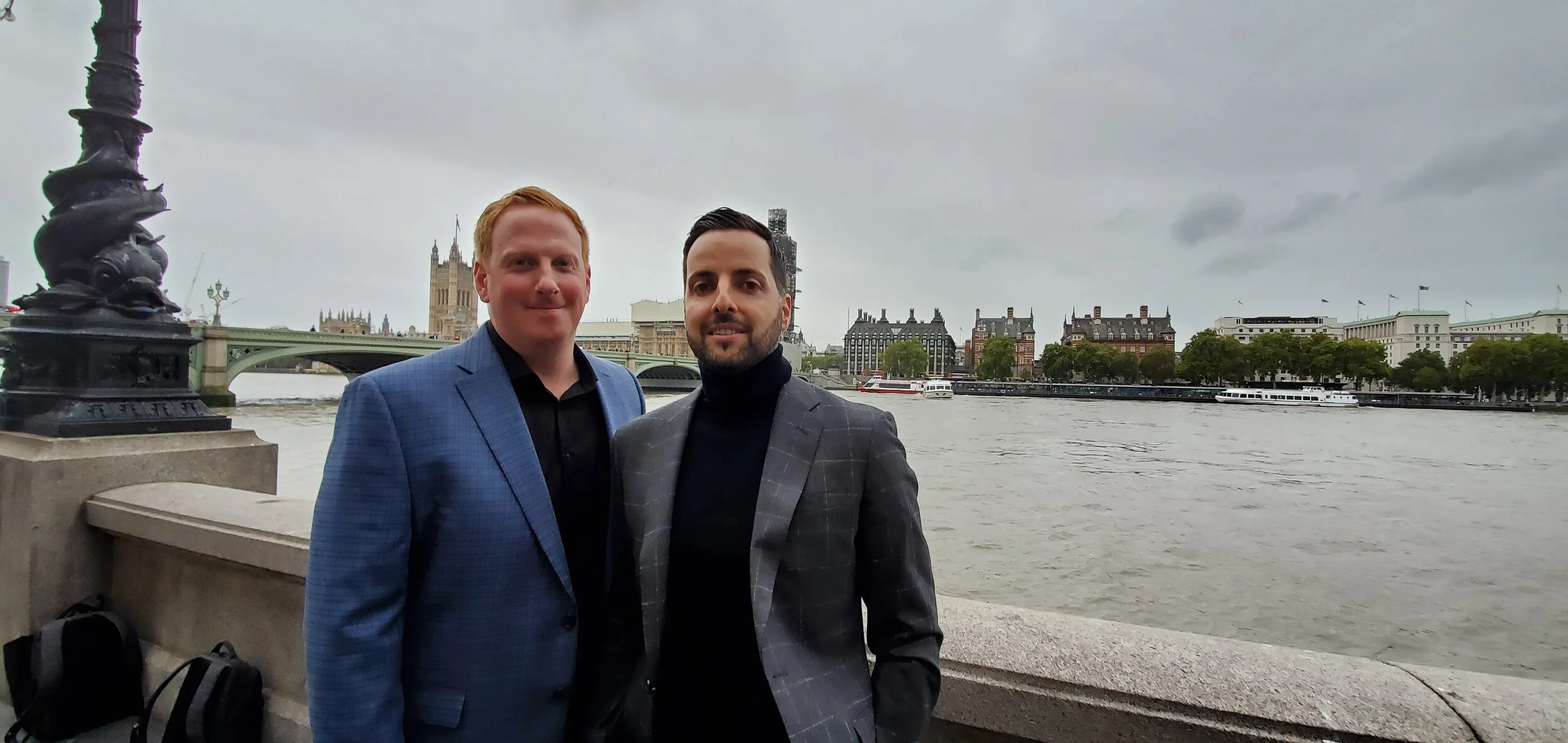 Gloomy weather in London, England, but not gloomy days.