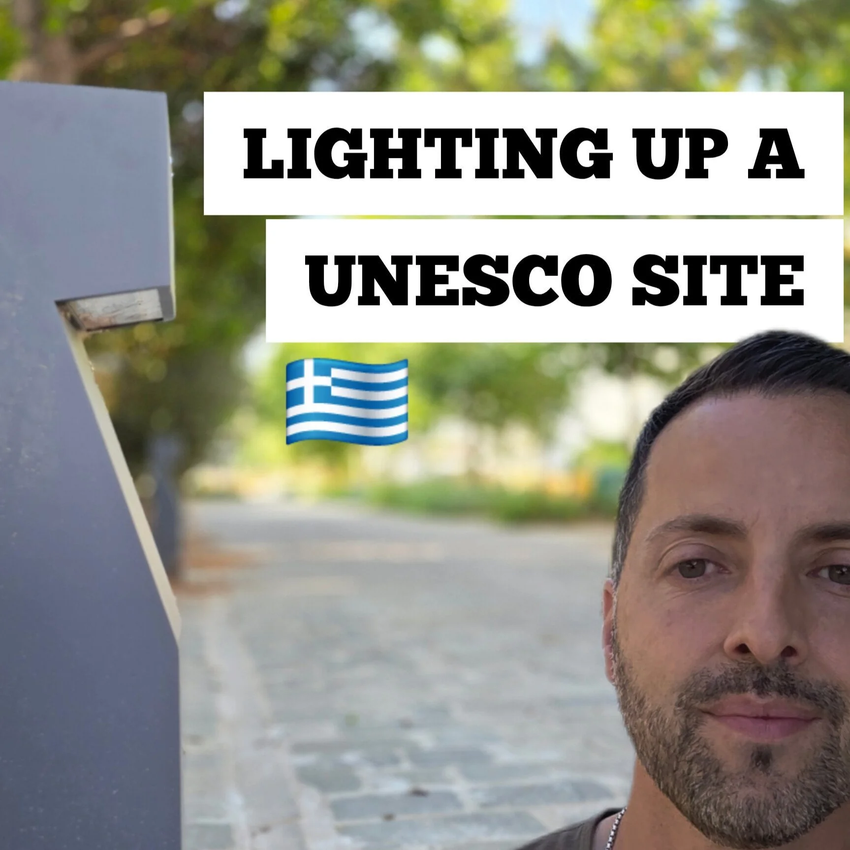 LIGHTING UP AN ANCIENT ROMAN AQUADUCT IN ATHENS