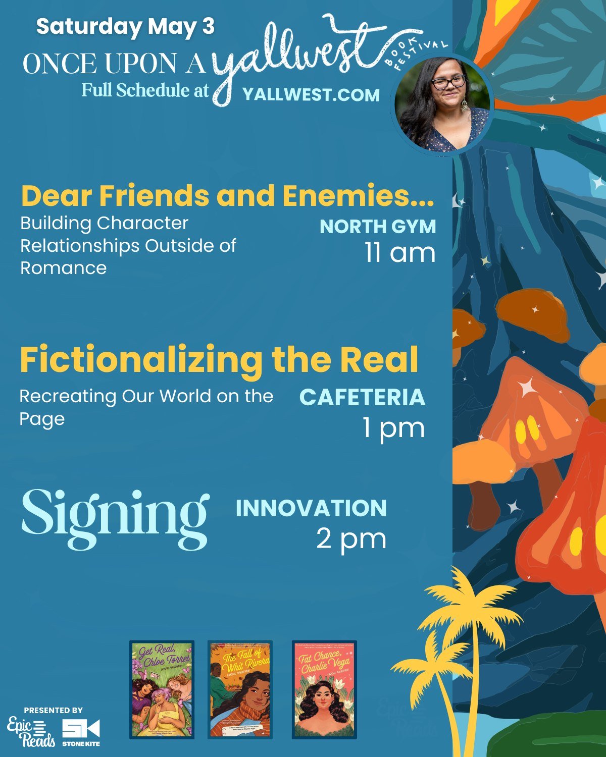 Heading to YALLWEST? Me tooooo! Here's where you can find me 💜