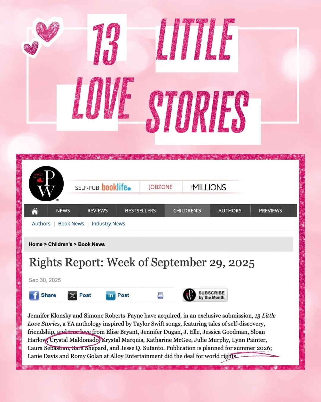 Happy New Taylor Swift album to those who celebrate! In honor of the new album, here's a fun Swiftie-related book announcement 💕 So excited to be part of this anthology among an amazing group of authors!