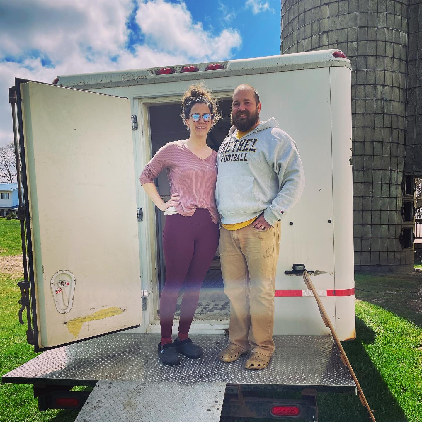 we bought a freezer trailer!!! I can&rsquo;t even believe it. we have talked about this since the beginning and have saved for years. and perfect timing because tomorrow we will be bringing 10 cases of pork to the cities and there is room for more. 
