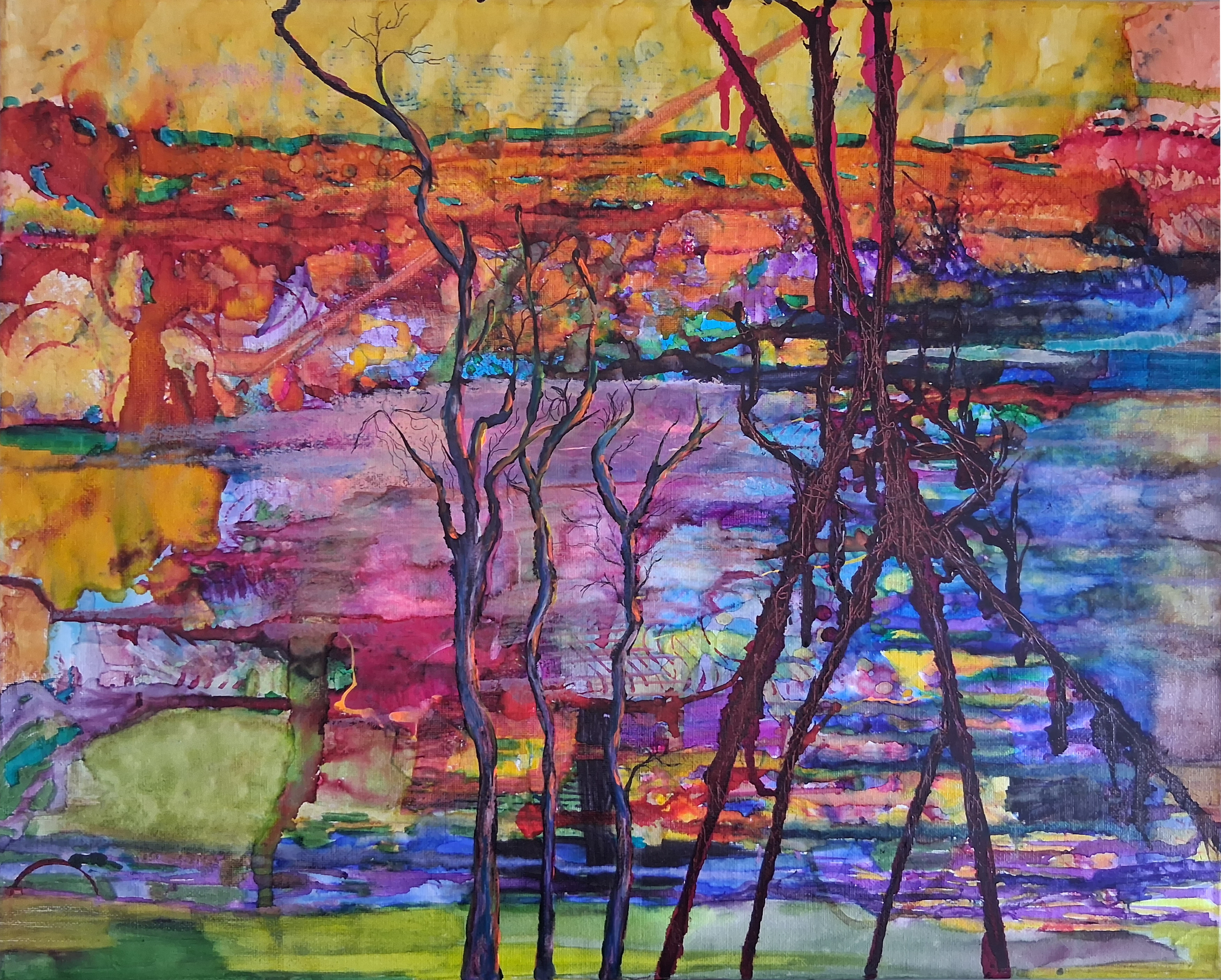 An Extraordinary Day, 20" x 16" on canvas
Alcohol Ink on canvas- $450