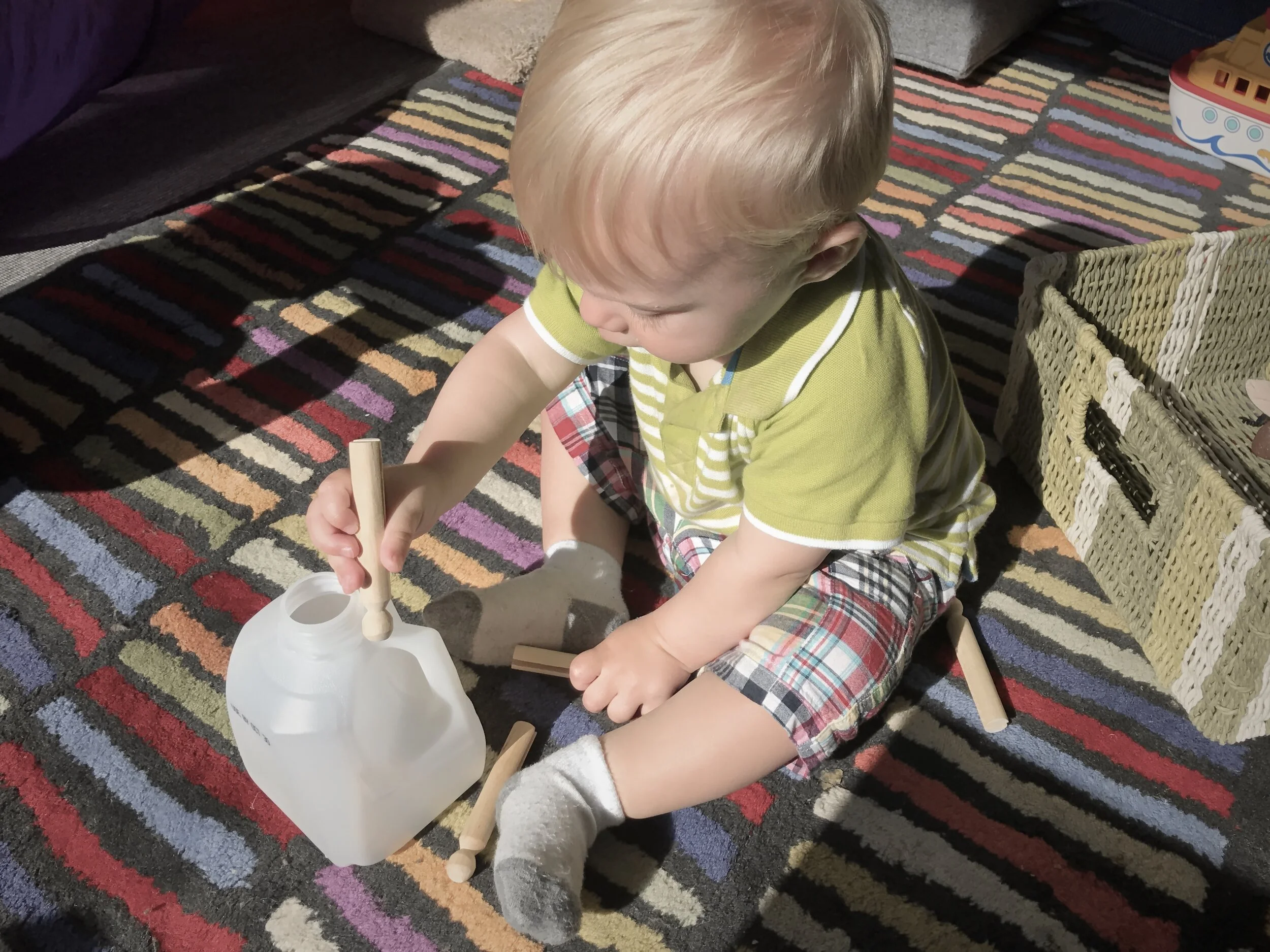 “Posting” is a favorite work of young toddlers.