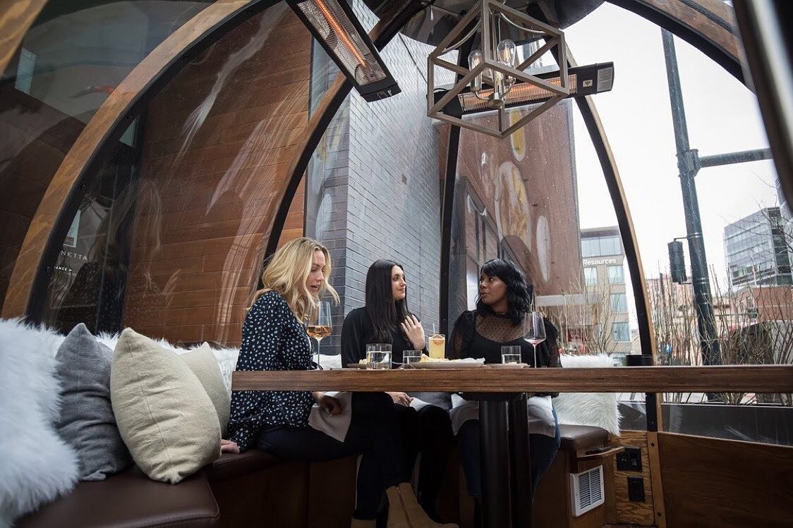 Repost from @tavernettadenver
&bull;
Private outdoor dining, whatever the weather. 
⠀⠀⠀⠀⠀⠀⠀⠀⠀
Join us in our heated Alpenglobes for a truly memorable evening.