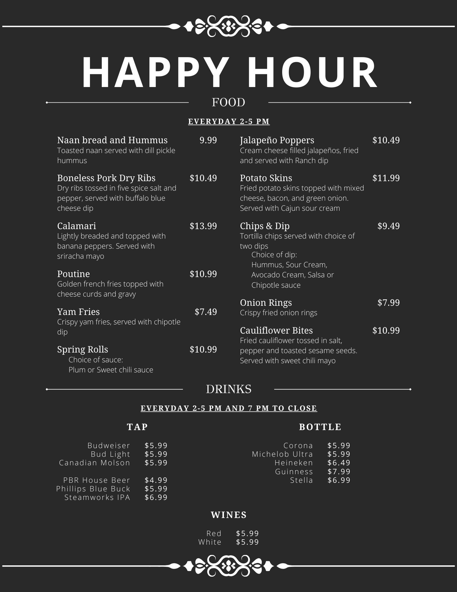 The Best Happy Hour Deals Enjoy Happy Hour Offers at Squires Four