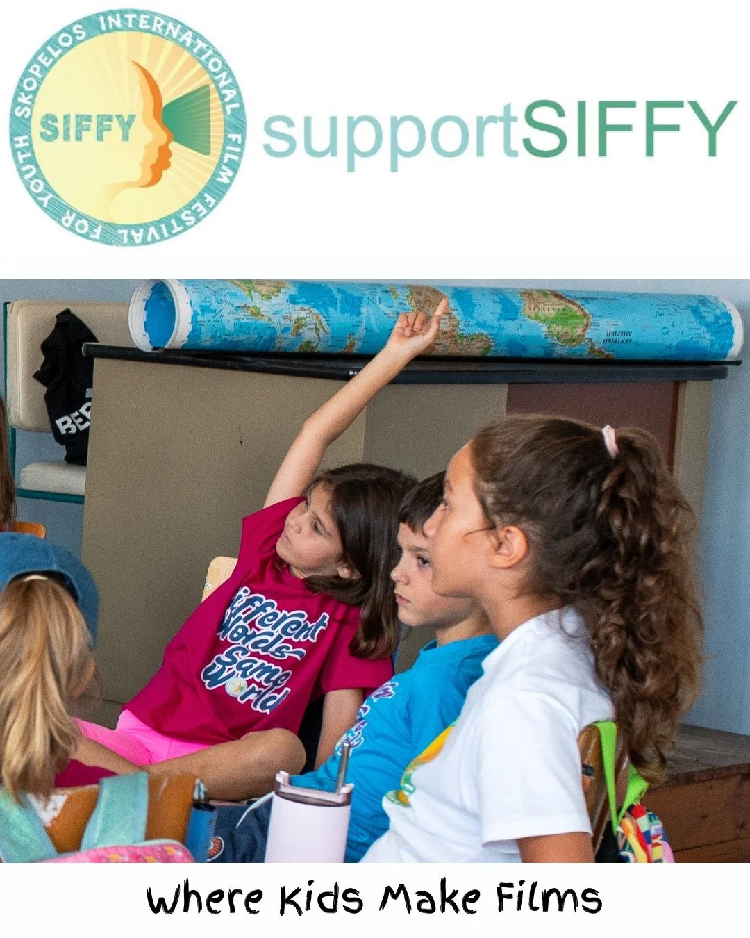 Consider making a gift to SIFFY!  As we enter our 15th year, the kids keep making films with a team of international filmmakers - and it results in SIFFY Magic!  See what we're about, and check out some films, at www.skopelossiffy.com.

Please donate