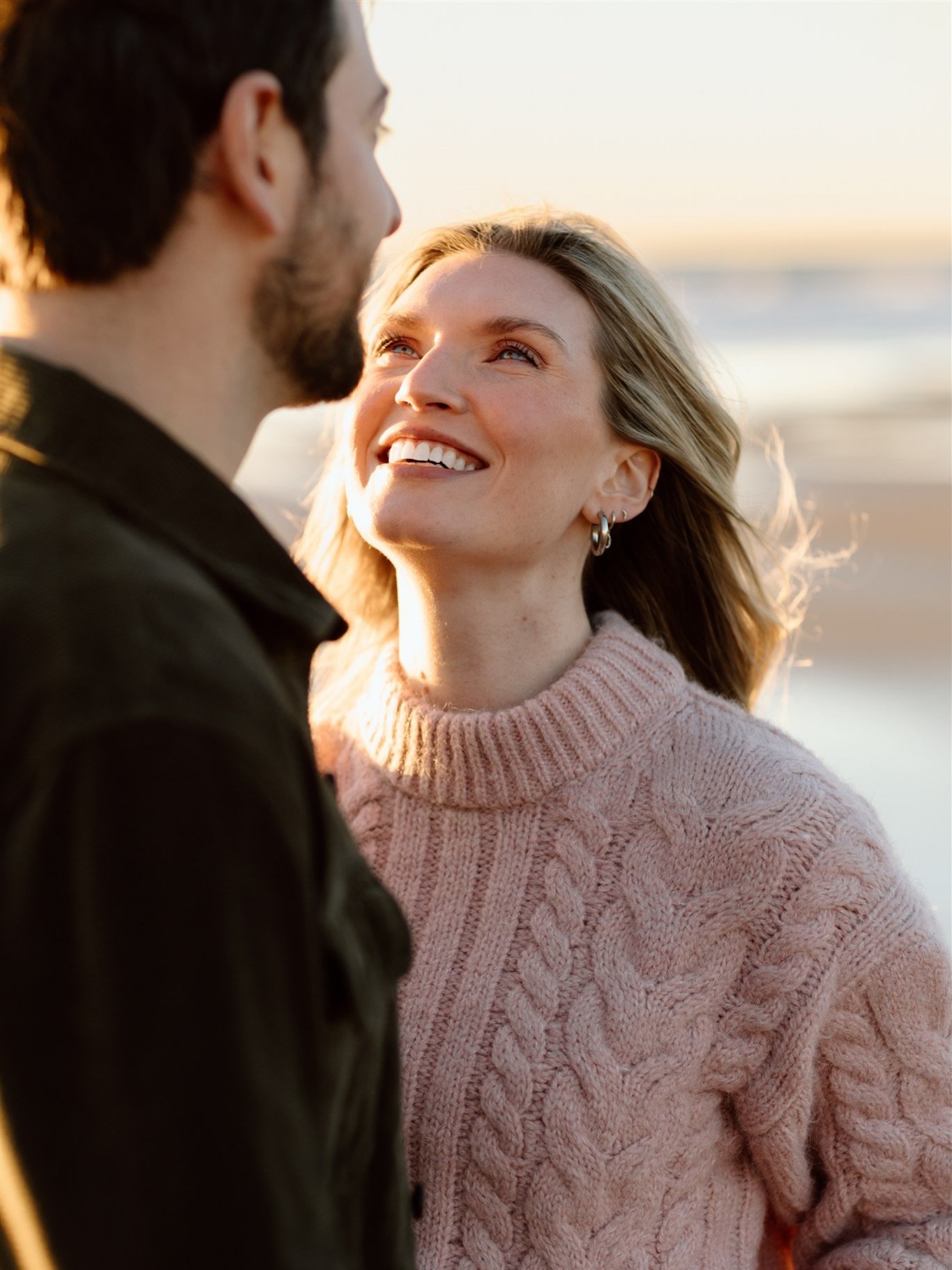 I photographed this maternity session on the coast a few days ago and ended the night walking back to my car with tears in my eyes.

There is something about the way these two look at each other. Soft. Steady. Certain. But goofy still. You can feel h