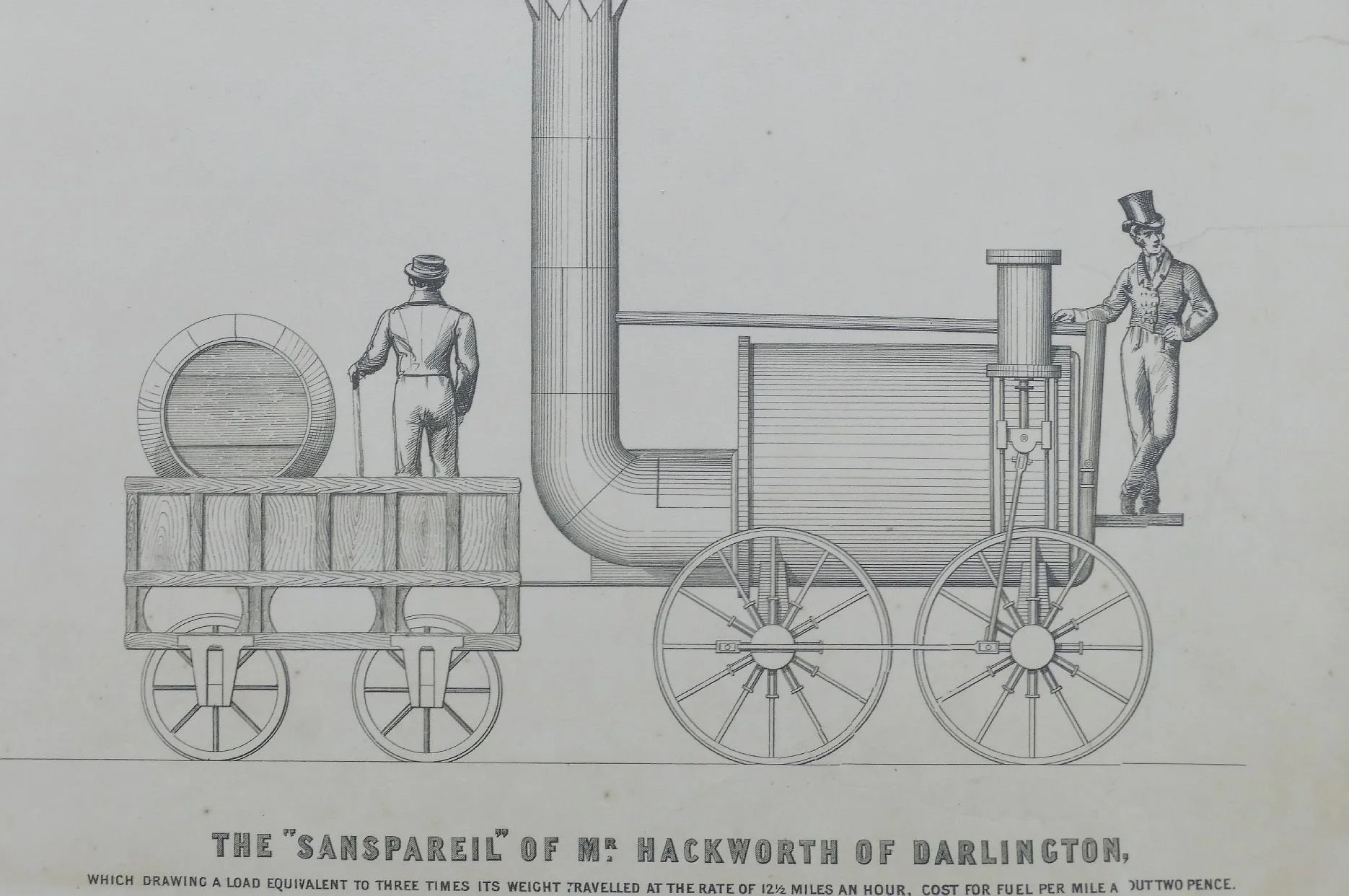 Drawing of the ill fated Sans Pareil