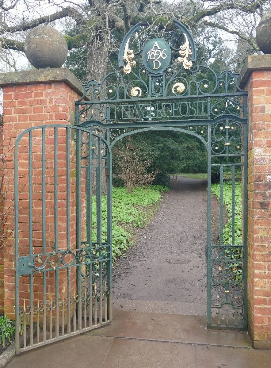 Gibbs Family Motto over gate at Tyntesfield, Somerset  