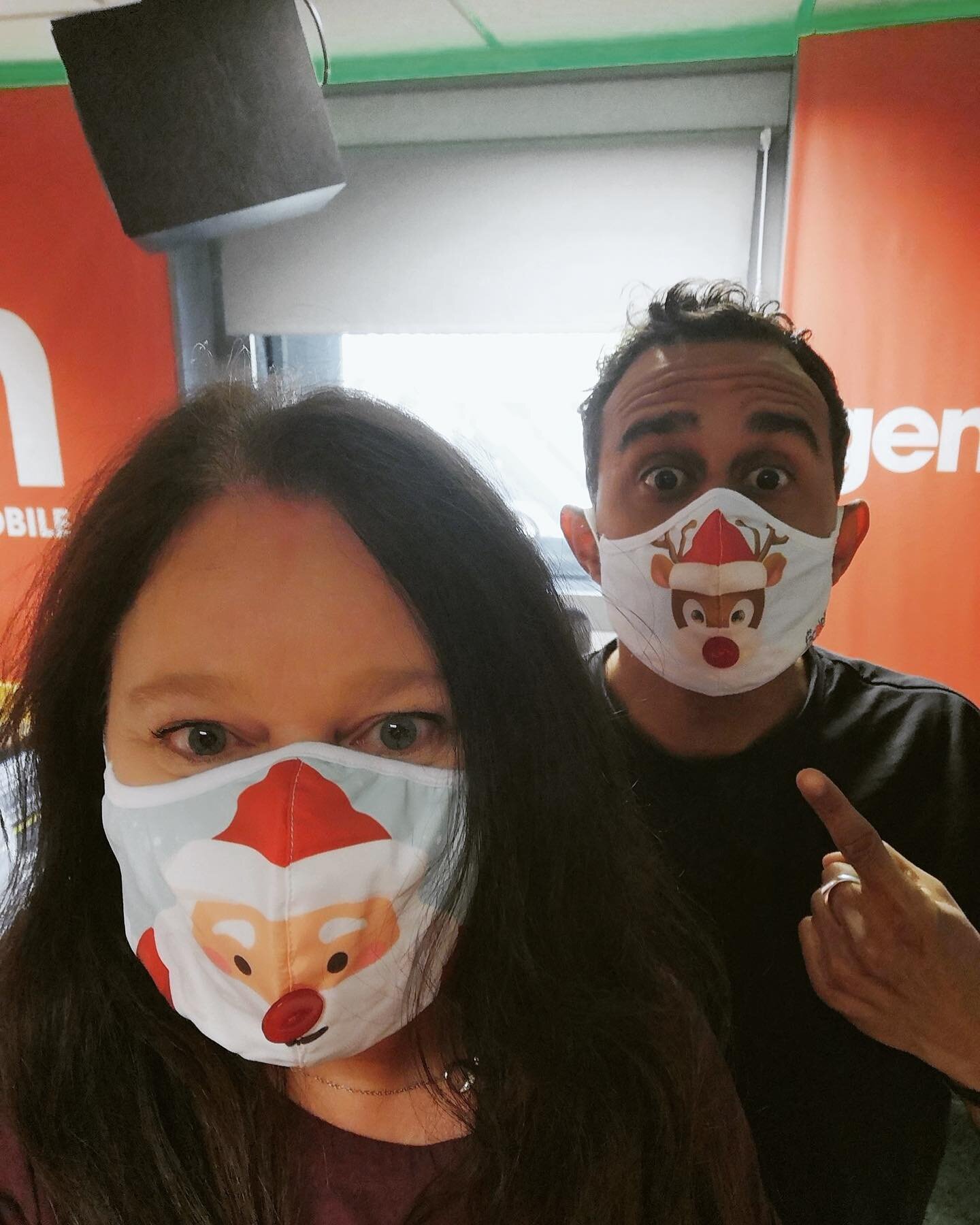 Masks are back for now but let&rsquo;s make sure we go #reusable! With Christmas coming why not spice things up with Santa &amp; Rudolph facelets?! Limited edition still available&hellip; @jorussellradio &amp; @sparky_fm from @playgemradio liked thei